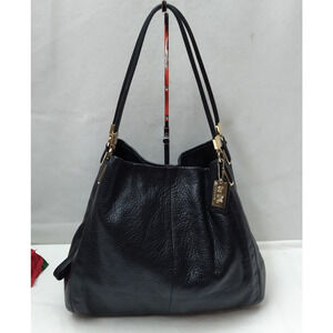 Coach Coach Madison Phoebe Black Leather 3 Compartments Shoulder Bag